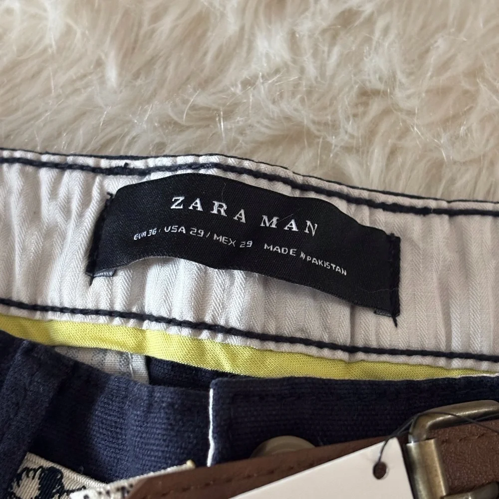 Zara Navy Cargo Shorts for Men